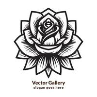 Rose flower tattoo vector