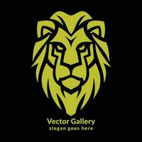 Vector lion head tribal logo