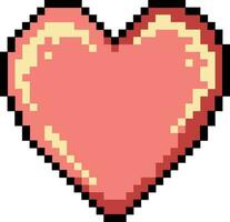 Pixelated Y2K heart. Pixel art 1990s 2000s. Vector. vector