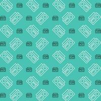 Cassette Player repeating vector pattern abstract colorful vector illustration background