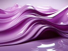 AI generated Abstract Purple Wavy Liquid Background. Generative Ai photo