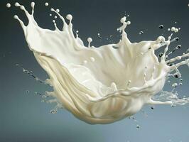 AI generated Fresh Milk Splash. Generative AI photo