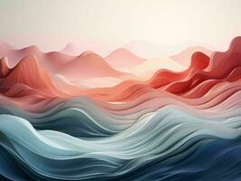 AI generated Abstract Colorful Waves Background. Generative AI photo