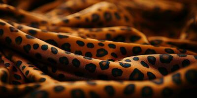 AI generated Leopard Fur Pattern Texture Background. Leopard Wool Fabric. Generative AI photo