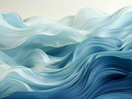 AI generated Abstract Blue and White Waves Background. Generative AI photo