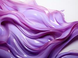 AI generated Abstract Purple Wavy Liquid Background. Generative Ai photo