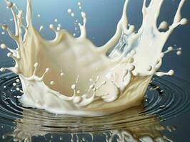 AI generated Fresh Milk Splash. Generative AI photo