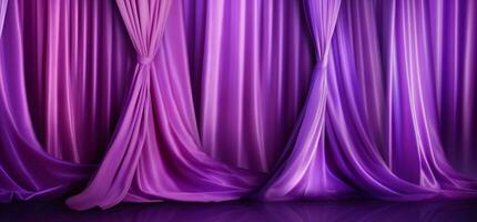 AI generated Elegant Purple Curtain Background. Generative AI photo