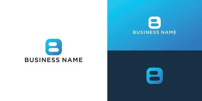 flat design letter b logo template vector