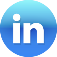 gradiente círculo com linkedin logotipo png