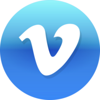 degradado circulo con vimeo logo png