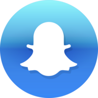 degradado circulo con snapchat logo png