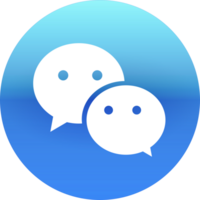 Gradient Circle With Wechat Logo png