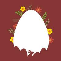 Happy Easter banner, poster, greeting card. Happy Easter background with negative space area vector