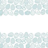 Happy Easter banner, poster, greeting card. Happy Easter background with negative space area vector