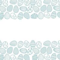 Happy Easter banner, poster, greeting card. Happy Easter background with negative space area vector