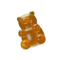 3D render Sweet candy food gummy bear vector