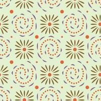 Vintage seamless pattern Flower motif design vector