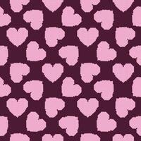 seamless pattern with Pixel hearts . Vector illustration. background in retro video game style. Concept of valentine's day, wedding, mother day.