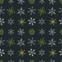 Seamless pattern with snowflakes vector