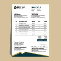 Invoice template design vector