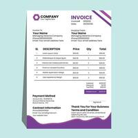 Invoice template design vector