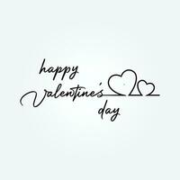 Happy Valentine's Day Text logo vector and Creative Hearts Expression