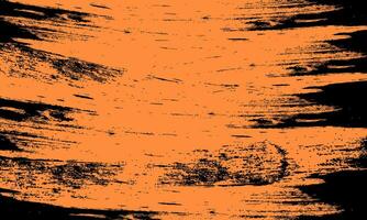 Abstract grunge-style background. Orange vector background with black abstract grunge texture. Abstract dry brush strokes, plaster