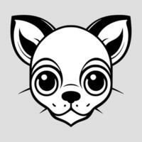 linda perro vector negro y blanco dibujos animados personaje diseño recopilación. blanco antecedentes. mascotas, animales