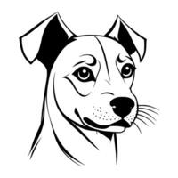 Cute dog vector black and white cartoon character design collection. White background. Pets, Animals.