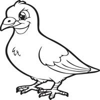 Bird coloring pages vector