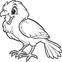 Bird coloring pages vector