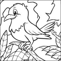 Bird coloring pages vector