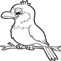 Bird coloring pages vector