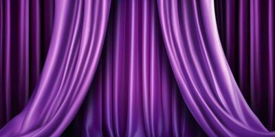 AI generated Elegant Purple Curtain Background. Generative AI photo