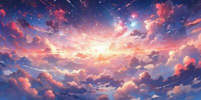 Anime Lofi Art Space Nature Stock Photos, Images and Backgrounds for