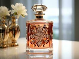 AI generated Luxurious Perfume Bottle. Generative Ai photo