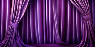 AI generated Elegant Purple Curtain Background. Generative AI photo