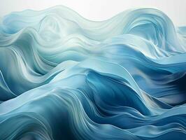 AI generated Abstract Blue and White Waves Background. Generative AI photo