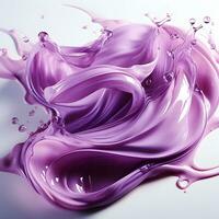 AI generated Abstract Purple Wavy Liquid Background. Generative Ai photo