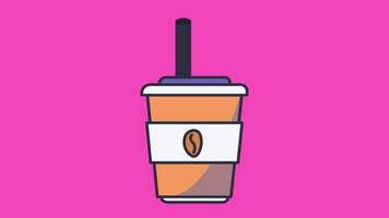 2d animated coffee lover video