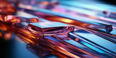 AI generated Abstract and Colorful Glass Background. Generative AI photo