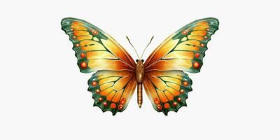 AI generated Beautiful and Colorful Butterfly Isolated on White Background. Generative AI photo