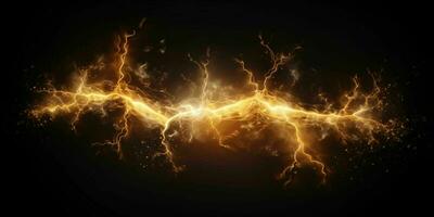 AI generated Energy Lightning. Thunderbolt Background. Generative AI photo