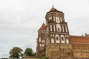 Mir, Belarus - 10.03.2023 -Shot of the Mir castle complex. Landmark photo