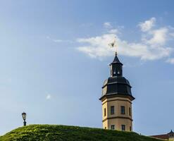 Nesvizh, Belarus - 08.23.2023 - Shot of the well know architectural landmark , Radzwill castle. History photo