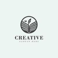 Bookstore logo design, monochrome, unique logo, simple, no gradient, black and white, negative space vector