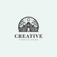 Bookstore logo design, monochrome, unique logo, simple, no gradient, black and white, negative space vector