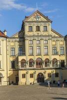 Nesvizh, Belarus - 08.23.2023 - Shot of the well know architectural landmark , Radzwill castle. History photo