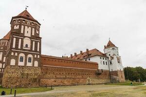 Mir, Belarus - 10.03.2023 -Shot of the Mir castle complex. Landmark photo